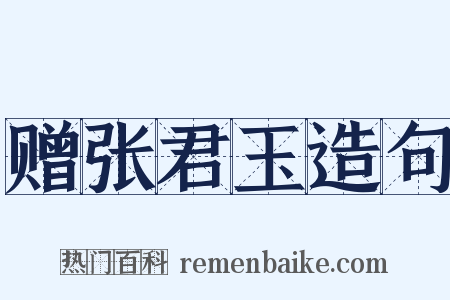 赠张君玉造句是什么意思的图片
